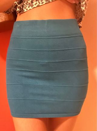 Minifalda azul de Blanco