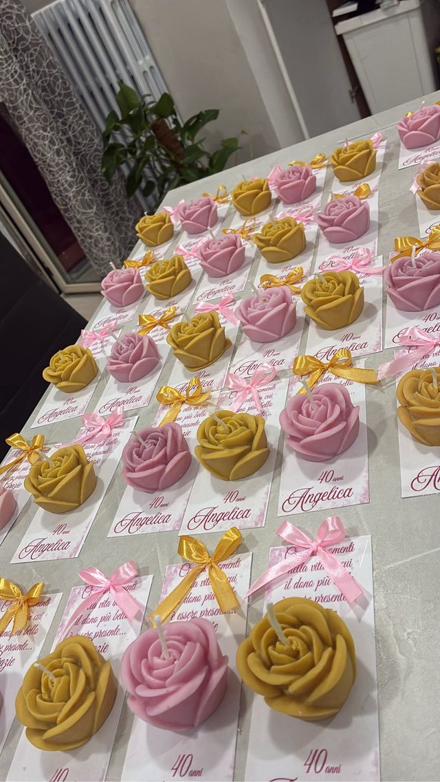 Segnaposto Rosa 40 anni