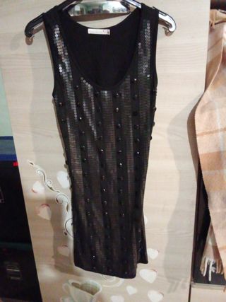 Vestito estivo paillettes nero taglia M