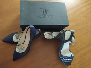 Sandalias Farrutx Piel Azul Sin Estrenar 38
