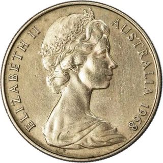 Moneda Australia 10 Cent 1968 Elizabeth II
