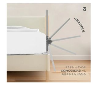 Barrera de Cama Asalvo para cama de 90 en blanca