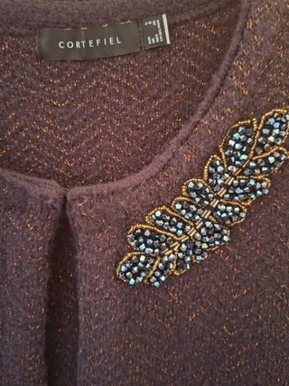 Cortefiel Gabardina M/38/10 Negra y Dorada