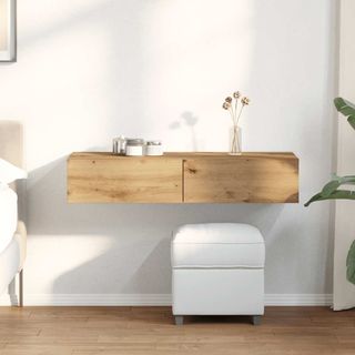 vidaXL Estantería de pared con cajones madera