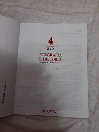 Libro Xeografía e Historia 4 ESO, Trimestre 1