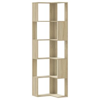 vidaXL Estantería de esquina 5 niveles madera
