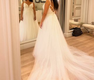 Vestido de Novia Corte A Espalda Pico
