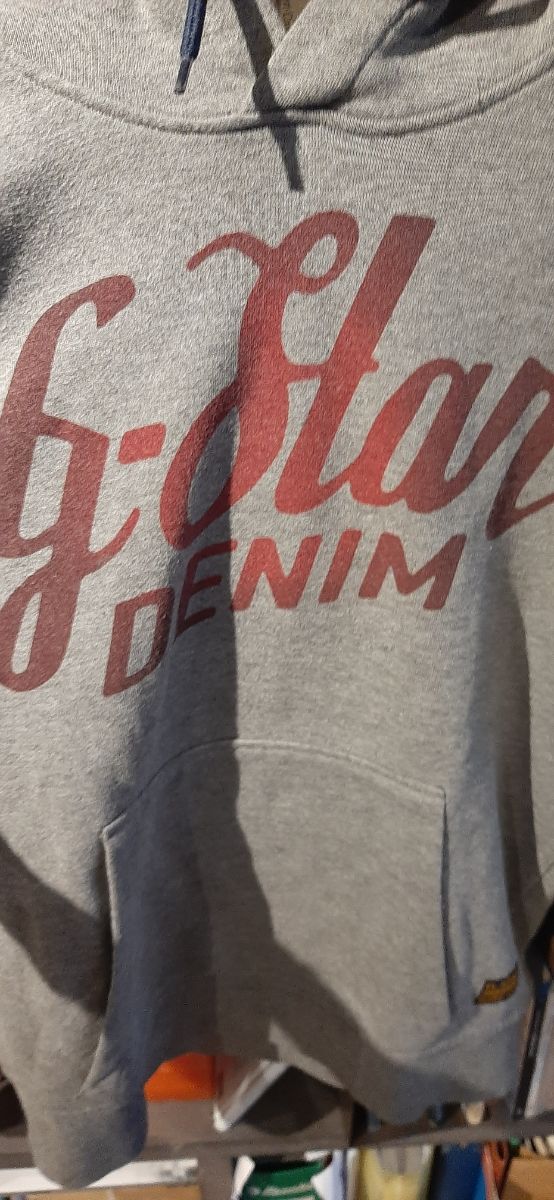 Felpa G-Star Raw con cappuccio grigia