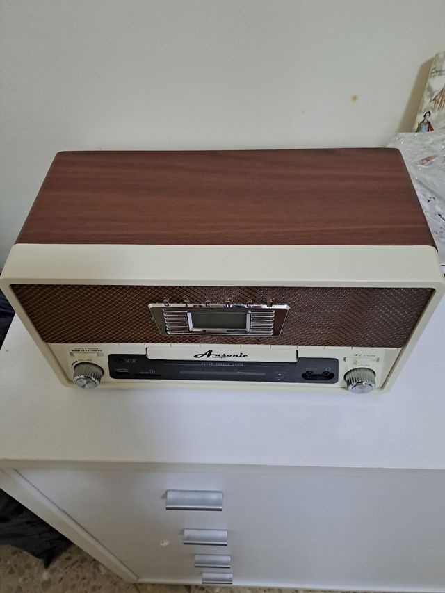 Radio Ansonic Vintage USB Tarjeta Auriculares