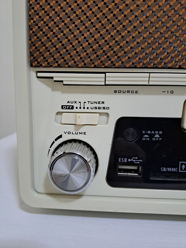 Radio Ansonic Vintage USB Tarjeta Auriculares