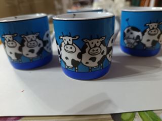 Set 4 tazzine da caffè con mucche