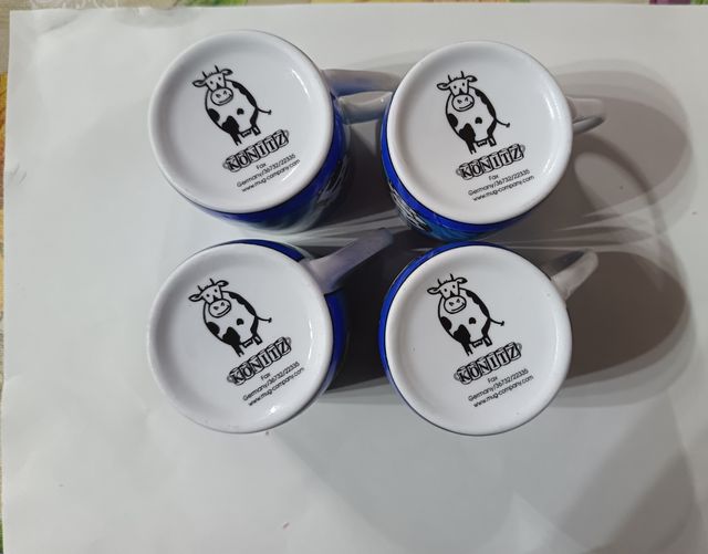 Set 4 tazzine da caffè con mucche
