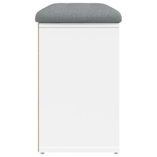 vidaXL Banco zapatero madera de ingeniería blanco