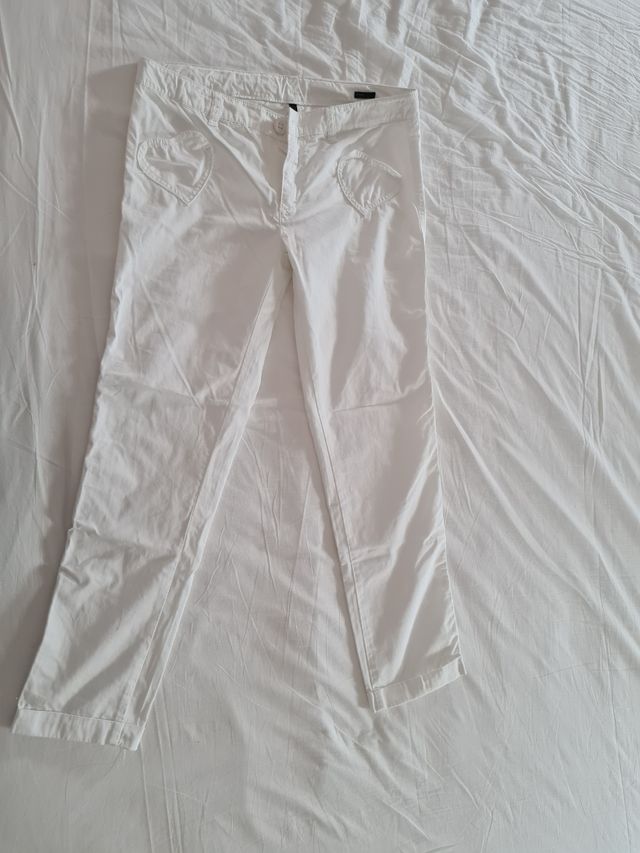 Pantaloni bianchi Benetton