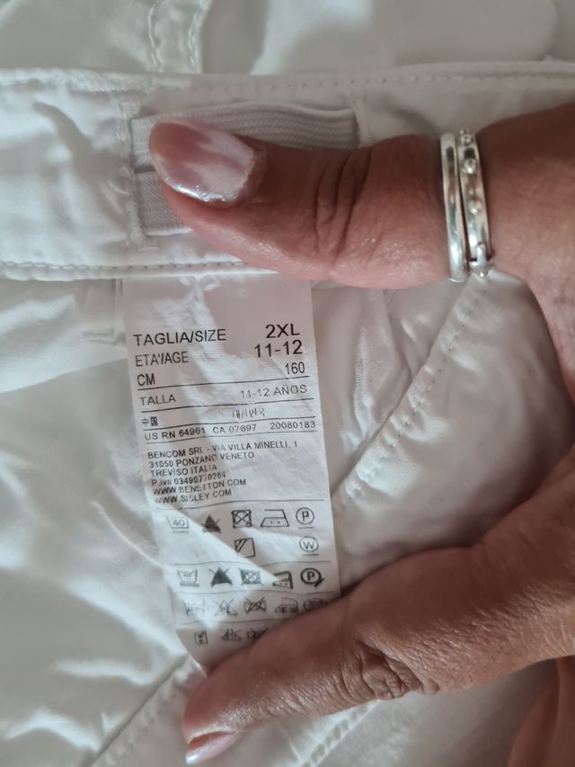 Pantaloni bianchi Benetton