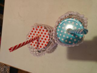 Coppia Bicchieri Cocktail con Cannuccia