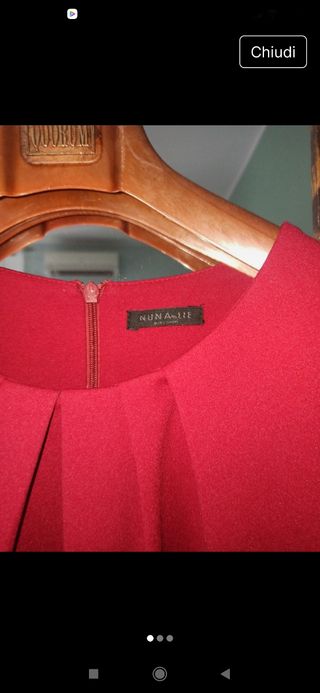 Vestito Nuna Lie Borgogna maniche tre quarti