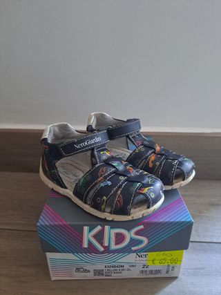 Sandali Nero Giardini bimbo con macchinine