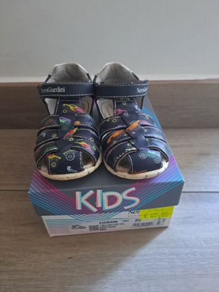 Sandali Nero Giardini bimbo con macchinine