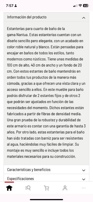 Estantería de madera y metal MONTADA