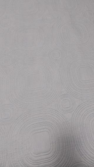 Colcha individual verde y blanco. Reversible