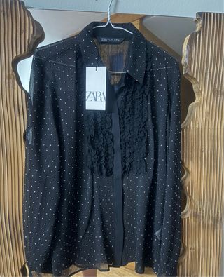 Camisa fiesta Zara lunares volantes