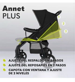 Silla de paseo Lionelo Annet Plus Negra