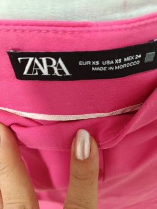 Shorts fucsia de talle alto