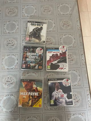 Lote 5 Juegos PS3: Call of Duty, GTA V, Max Payne