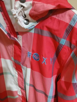 Chaqueta Roxy cuadros rosa y blanca