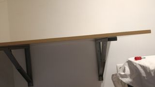 Mesa escritorio plegable madera y metal