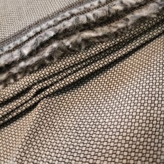 Tessuto cotone pesante grigio/nero