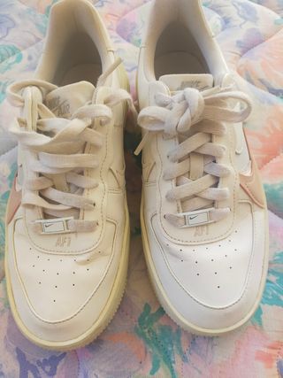 Zapatillas Nike Air Force 1 Blancas Rosas