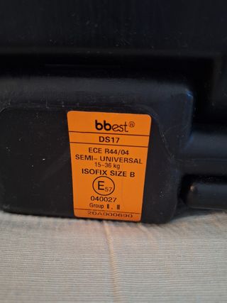 Silla coche bbest isoclick fix grupo 2/3