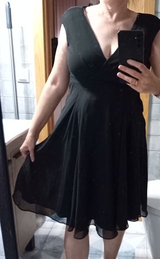 Vestido negro Zara