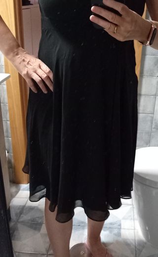 Vestido negro Zara