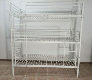 Litera Tres Camas, Blanca. Robusta. ¡EN OFERTA!
