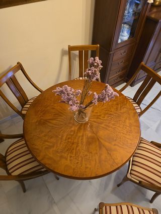 Mesa extensible y 6 sillas comedor