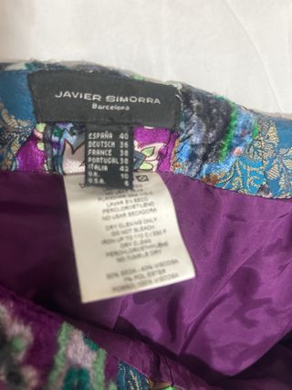 Falda SIMORRA MIDI Terciopelo Lentejuelas Seda