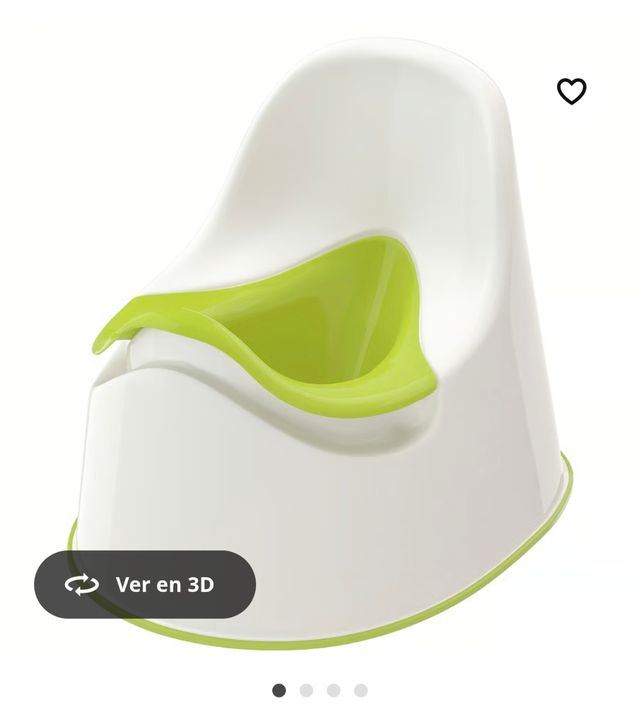Orinal IKEA blanco y verde