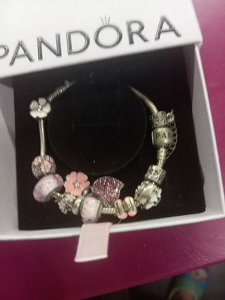 Pulsera Pandora Plata y Rosa