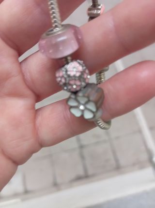 Pulsera Pandora Plata y Rosa