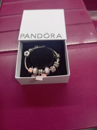 Pulsera Pandora Plata y Rosa