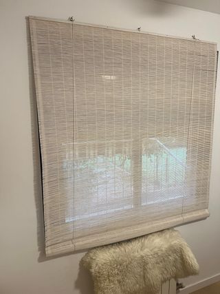 Cortinas de bambú beige