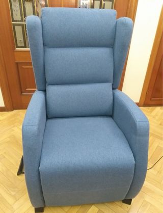 Butaca reclinable eléctrica azul eleva personas