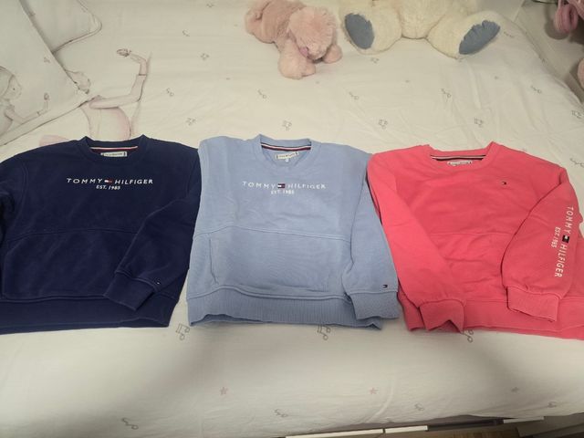 Lote 3 Sudaderas Tommy Hilfiger Niña 128cm