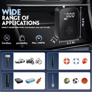 ✓ Compresor Aire Portátil para Coches Bicicletas