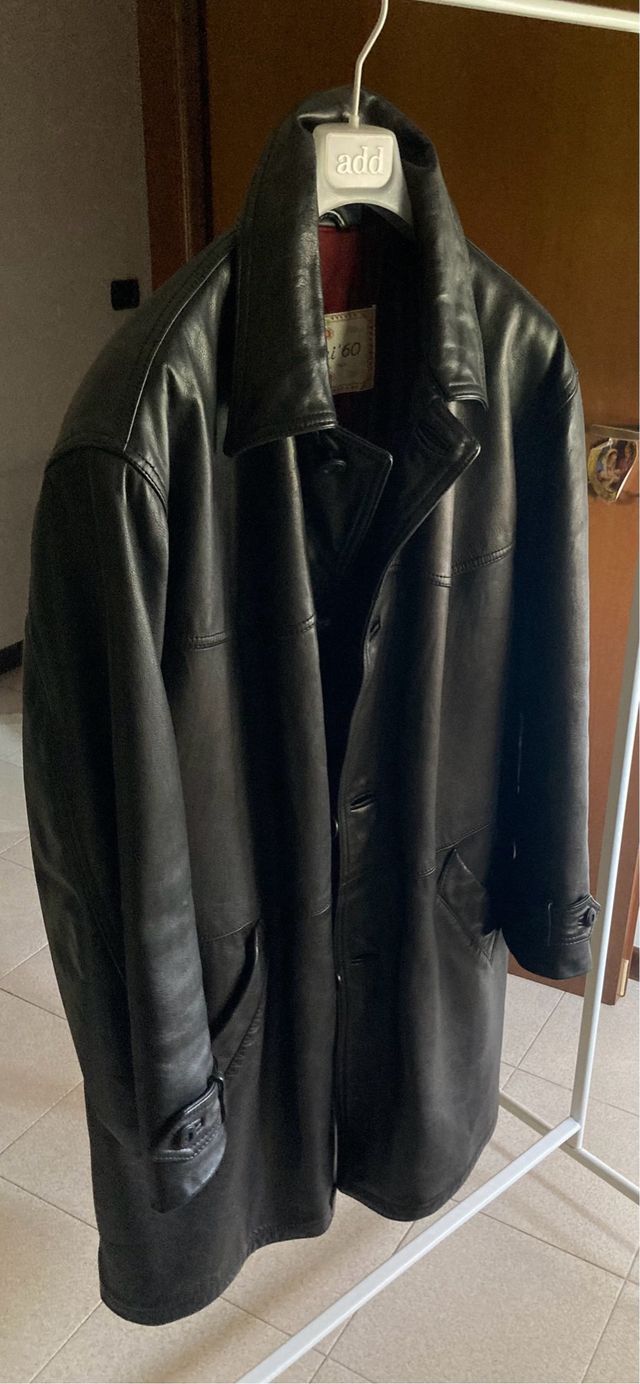 Soprabito in Pelle Nero Taglia L/XL