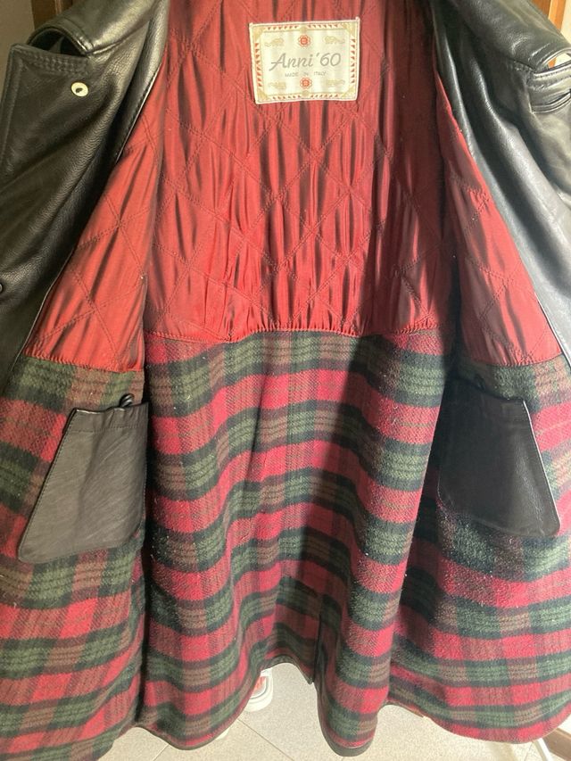 Soprabito in Pelle Nero Taglia L/XL