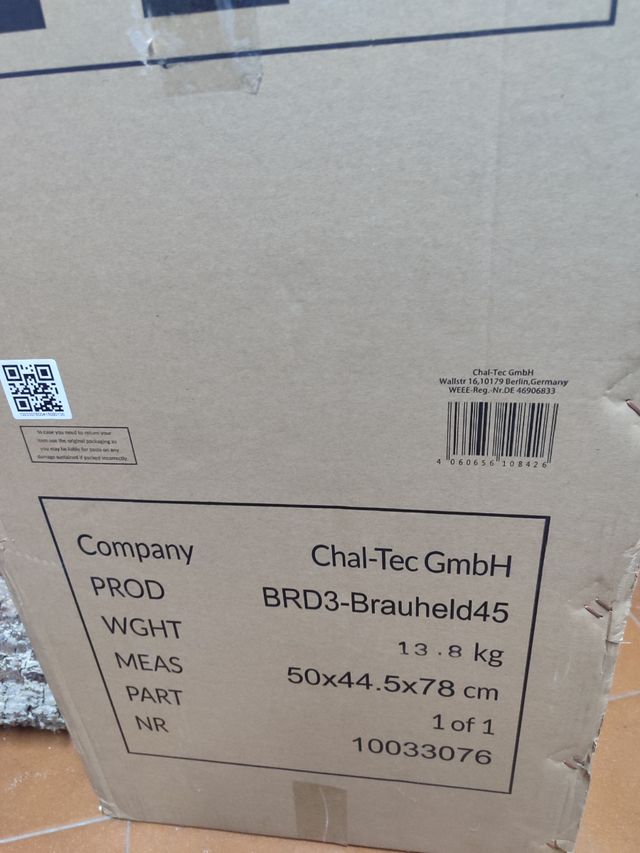 Klarstein Brauheld 45L Cerveza Casera Artesana